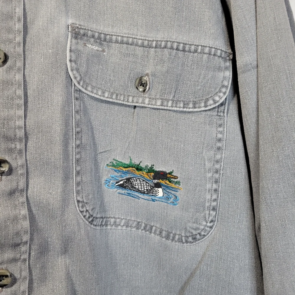 Mens Canadian Outdoors Heavy Long Sleeve Button front Shirt Fits Like an Xl - Picture 2 of 8